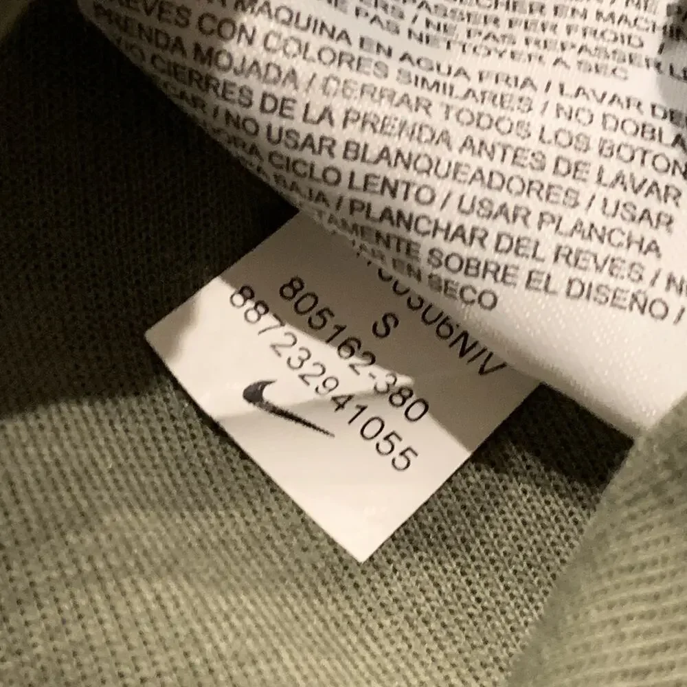 Nike Tech Fleece Pants Men's Small S Olive Green / White Jogger Sweatpants Zip - Picture 4 of 7